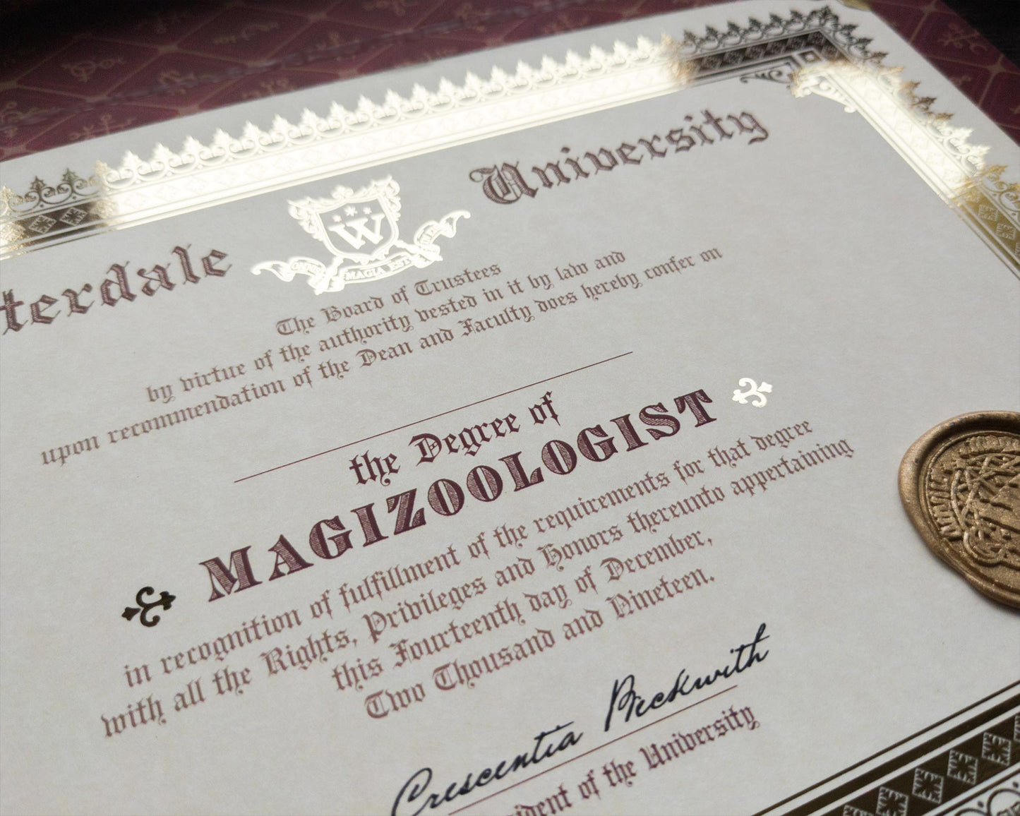 Diplôme Magizoologiste