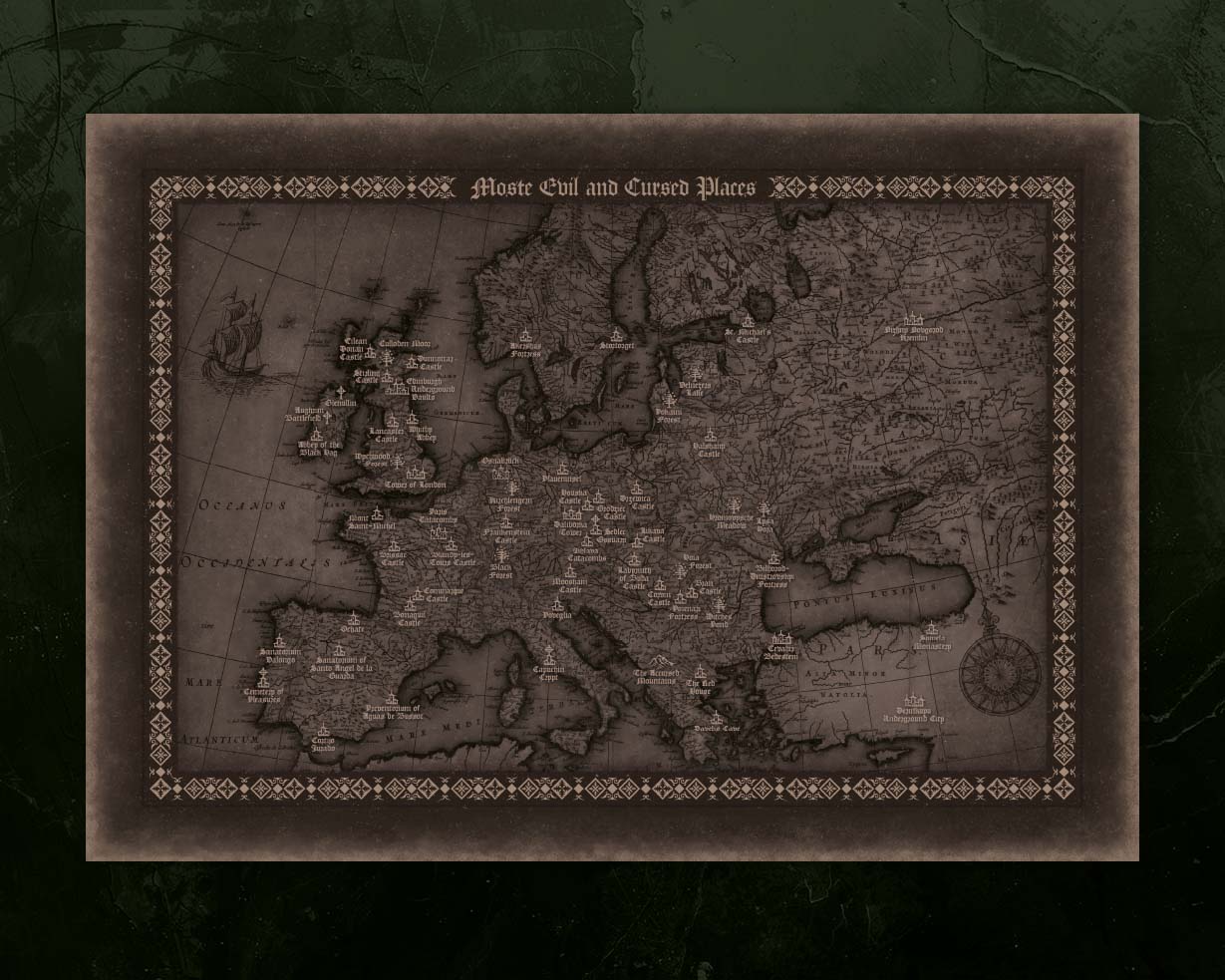 Haunted Europe Map