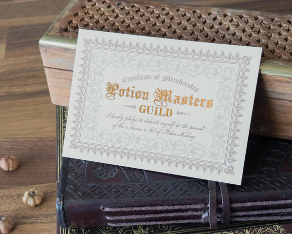 Potion Masters Guild Membership Card